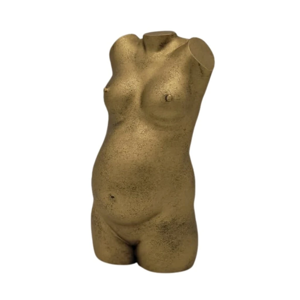 Zwangerschapsbeeldje Wax - Goud (8 cm, Nee, Nee, Mat)