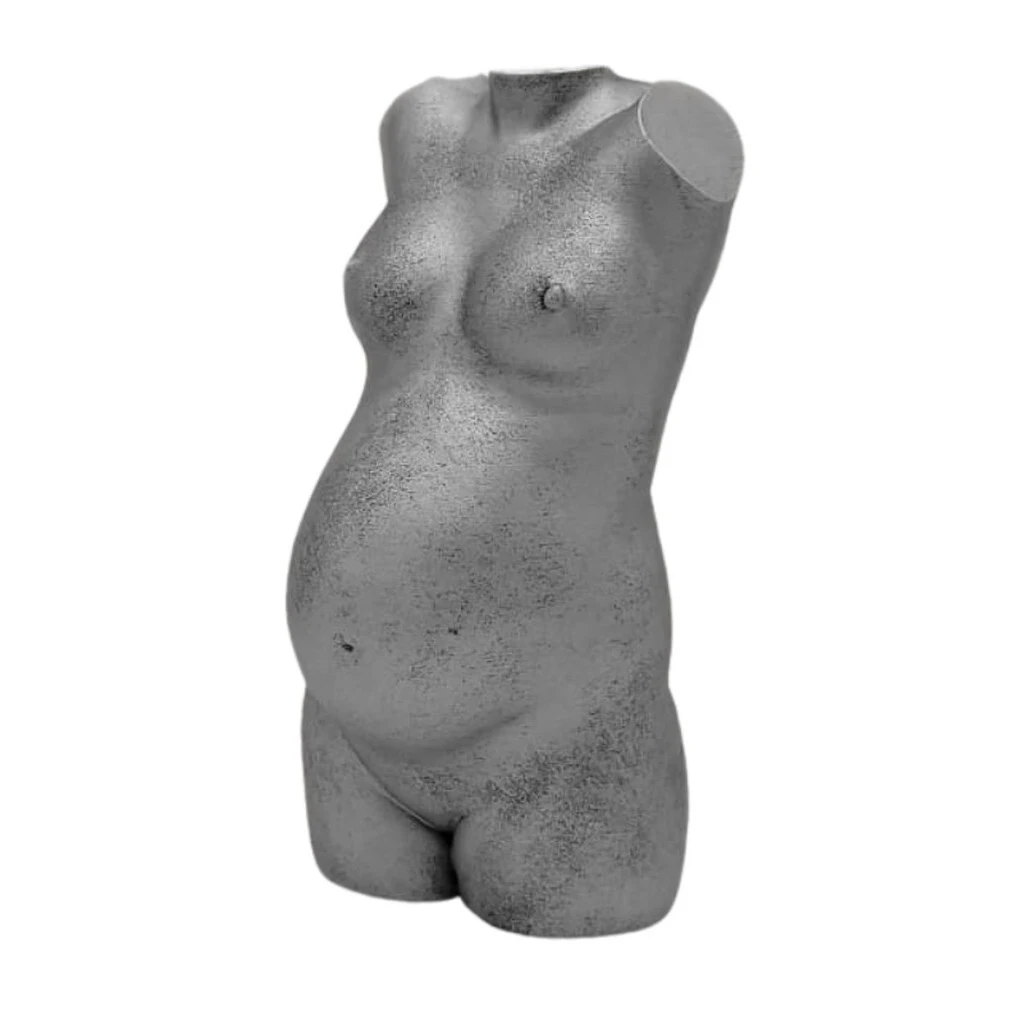 Zwangerschapsbeeldje Wax - Zilver  (8 cm, Nee, Nee, Mat)