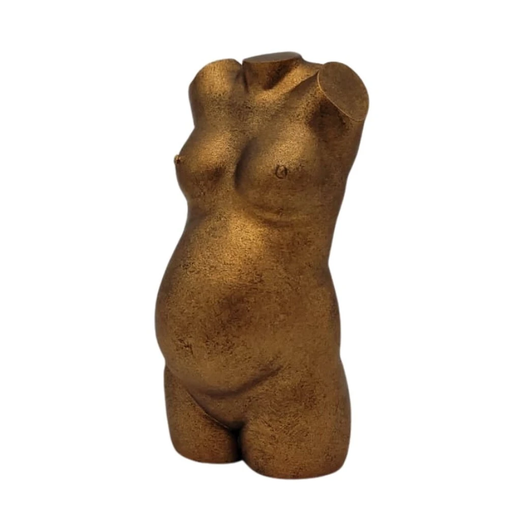 Zwangerschapsbeeldje Wax - Brons Goud (8 cm, Nee, Nee, Mat)