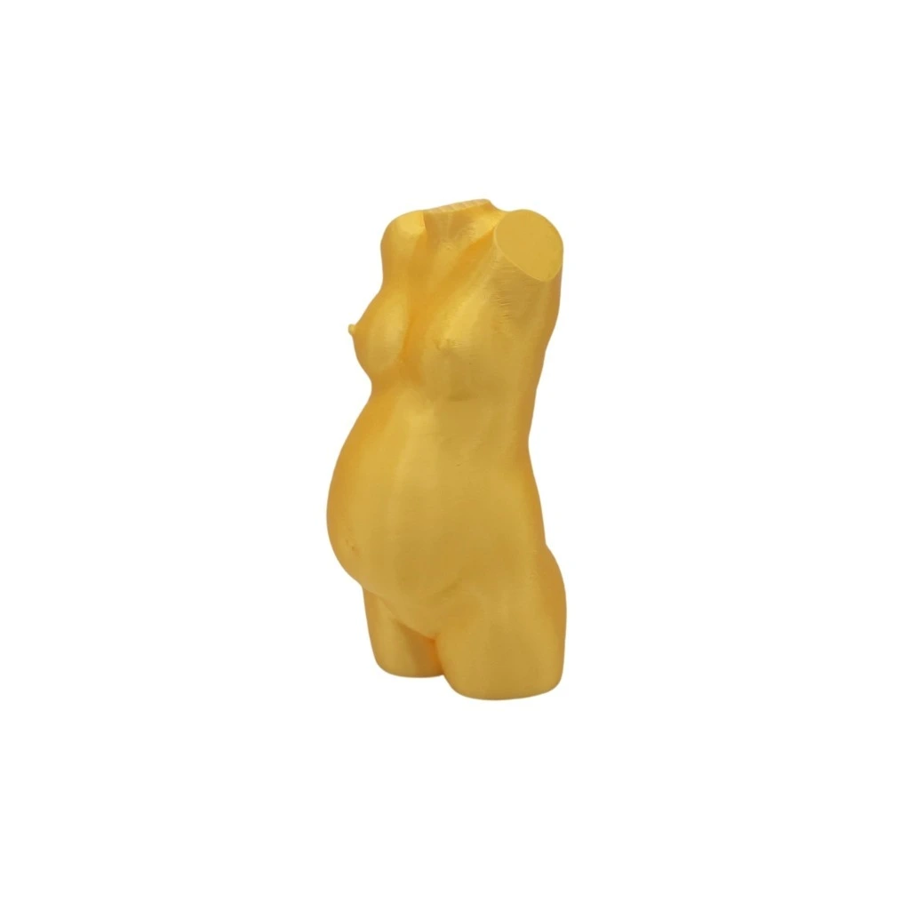 Zwangerschapsbeeldje Parel Goud – 3D-geprint vanaf 10 cm (10 cm, Nee, Nee)