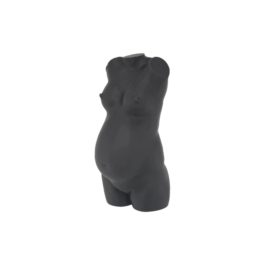 Zwangerschapsbeeldje Zwart – 3D-geprint vanaf 10 cm (10 cm, Nee, Nee)