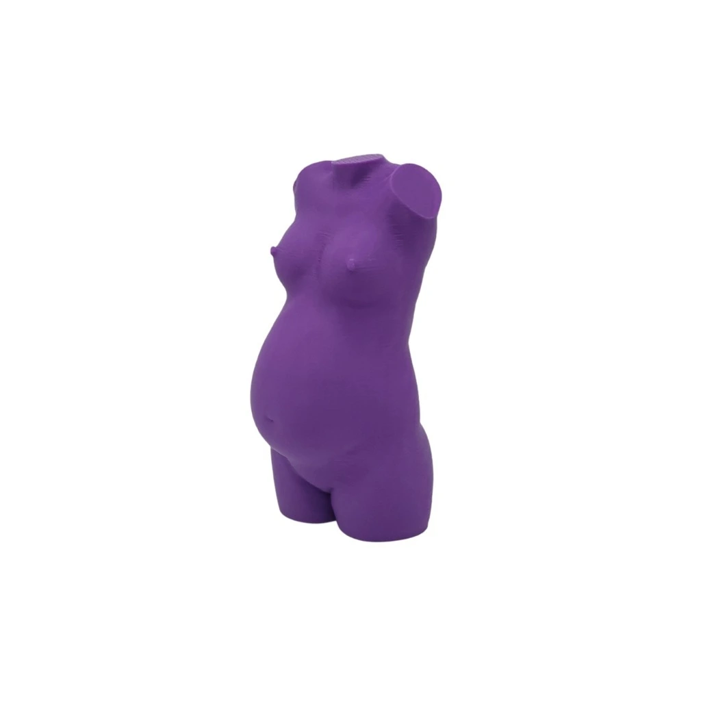 Zwangerschapsbeeldje Paars – 3D-geprint vanaf 10 cm  (10 cm, Nee, Nee)