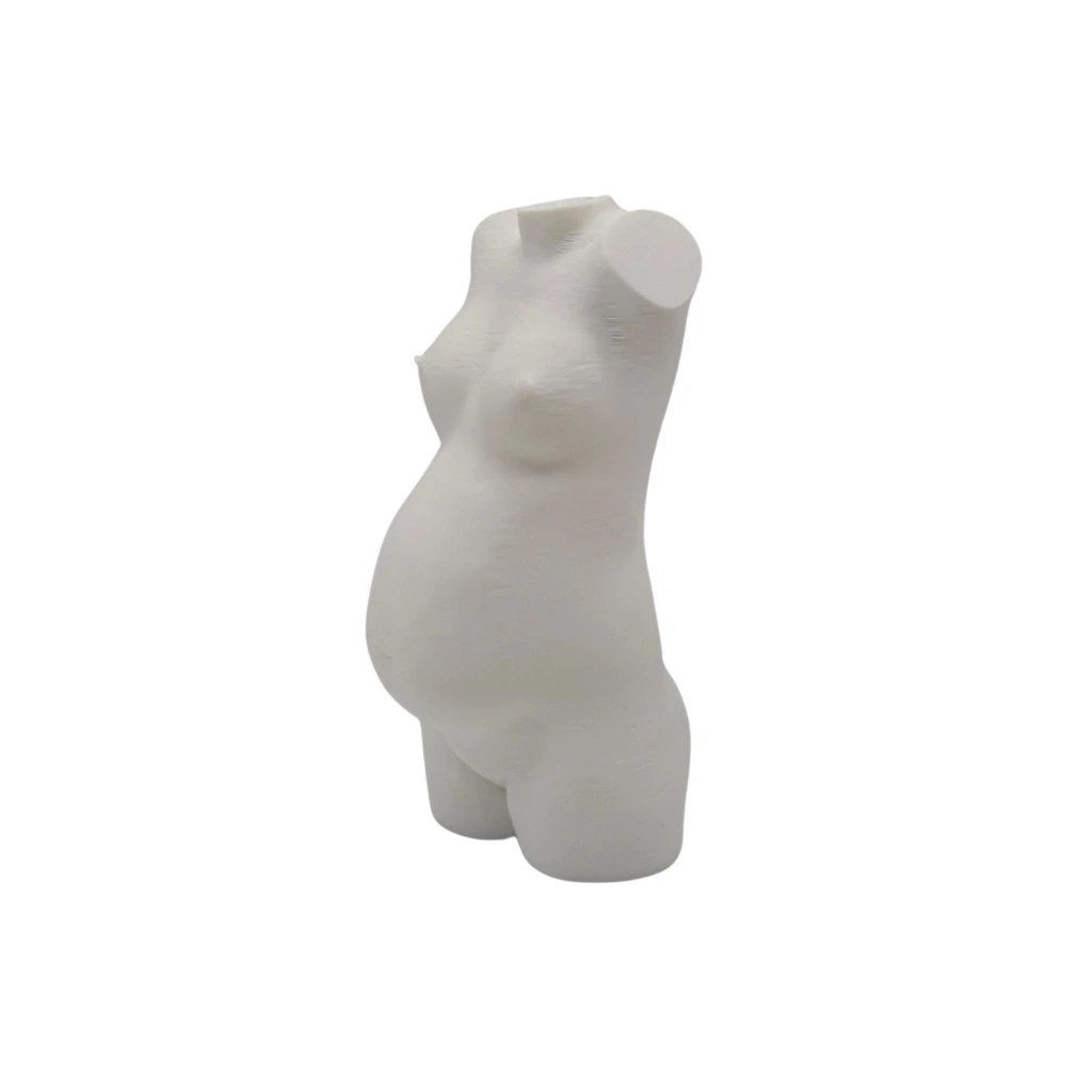 Zwangerschapsbeeldje Wit – 3D-geprint vanaf 10 cm (10 cm, Nee, Nee)