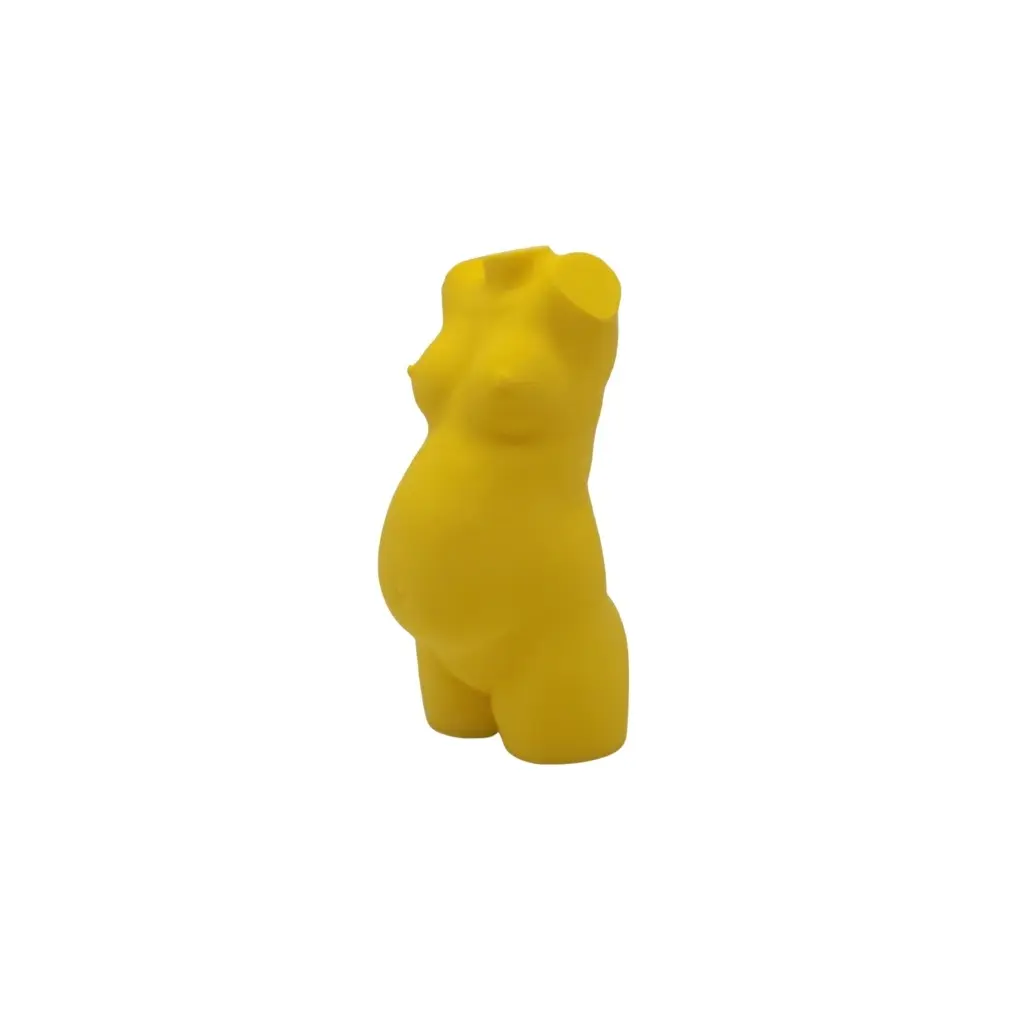 Zwangerschapsbeeldje Geel – 3D-geprint vanaf 10 cm