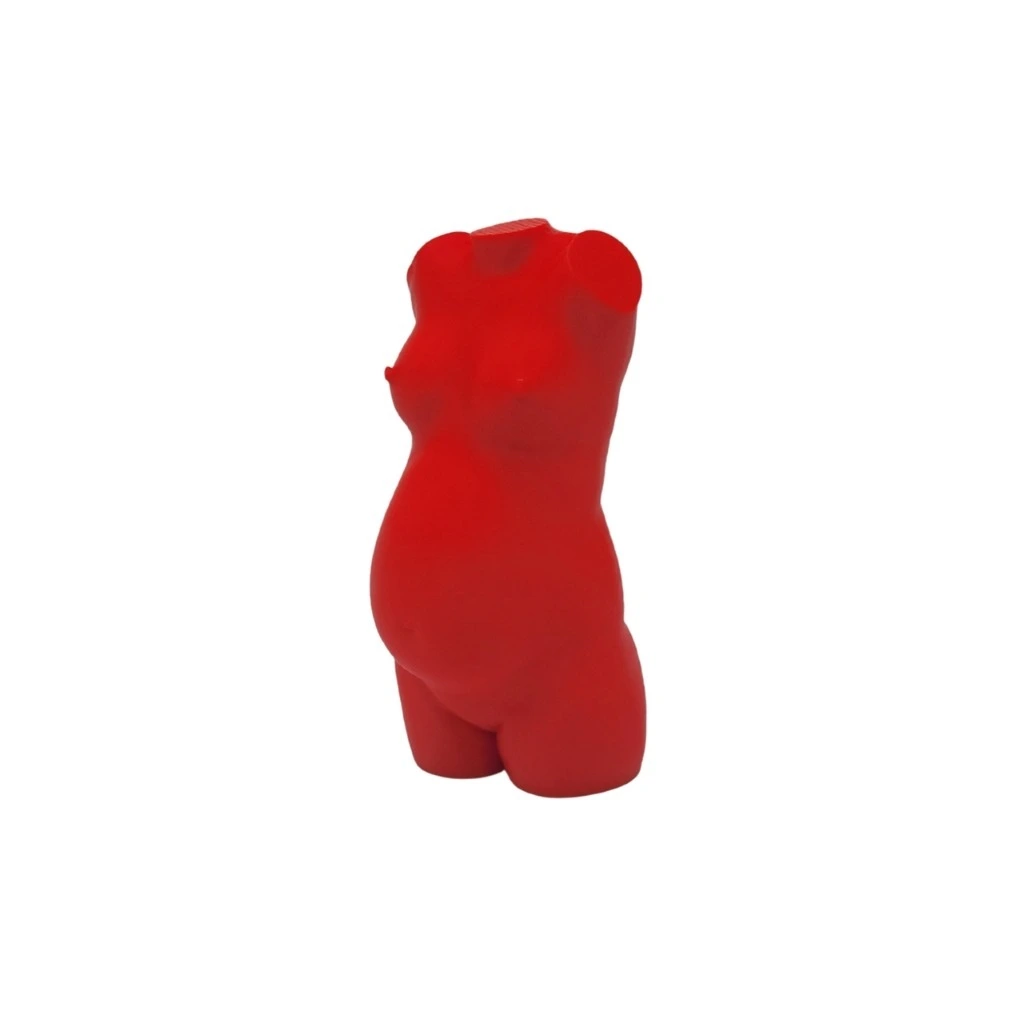 Zwangerschapsbeeldje Rood – 3D-geprint vanaf 10 cm