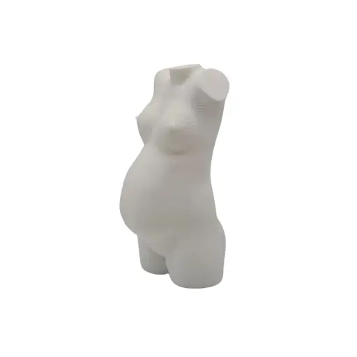 Zwangerschapsbeeldje Wit – 3D-geprint vanaf 10 cm