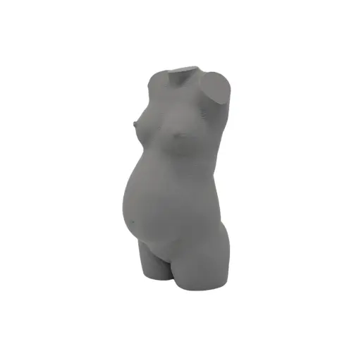 Zwangerschapsbeeldje Grijs – 3D-geprint vanaf 10 cm 